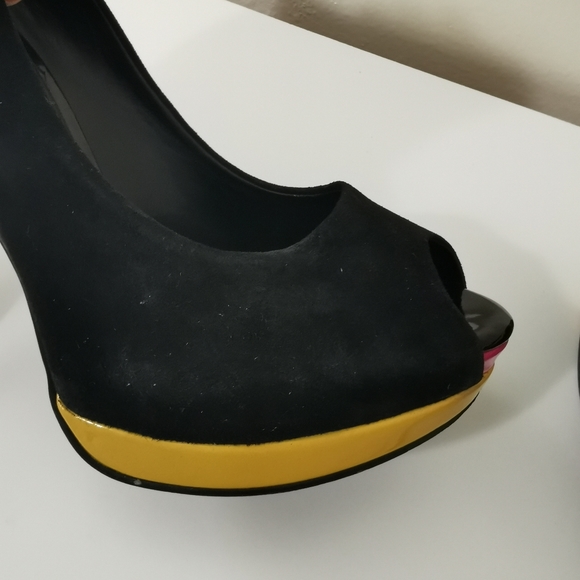 Aldo Open Toe Platform Heels Pink Womens Size 37 - Picture 3 of 9